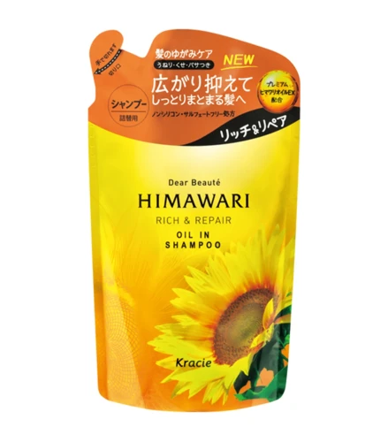 Himawari Oil In Shampoo Rich & Repair Szampon Z Olejem Ze Słonecznika Refill 400ml 