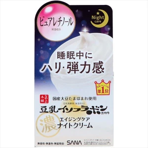 SANA Nameraka Honpo Wrinkle Night Cream – Przeciwzmarszczkowy Krem na Noc z Soją 50 g