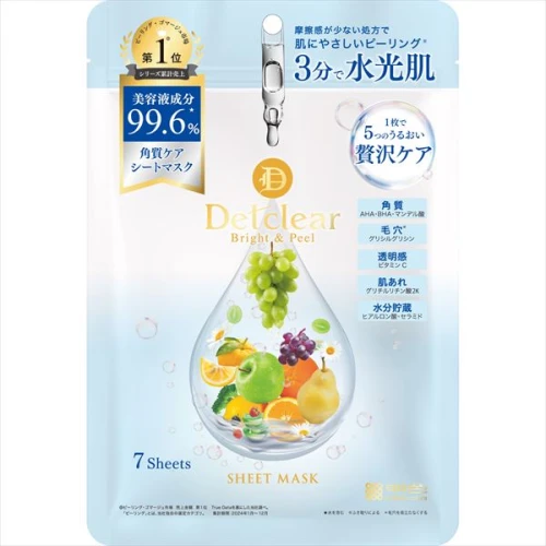 Meishoku DetClear Bright & Peel Sheet Mask - Peelingująca Maski w Płachcie 7 szt.