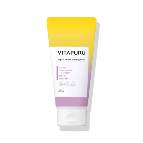 KOSE VITAPURU Repair Smooth Washing Foam - rewitalizująca peelingująca pianka do mycia twarzy 130 g