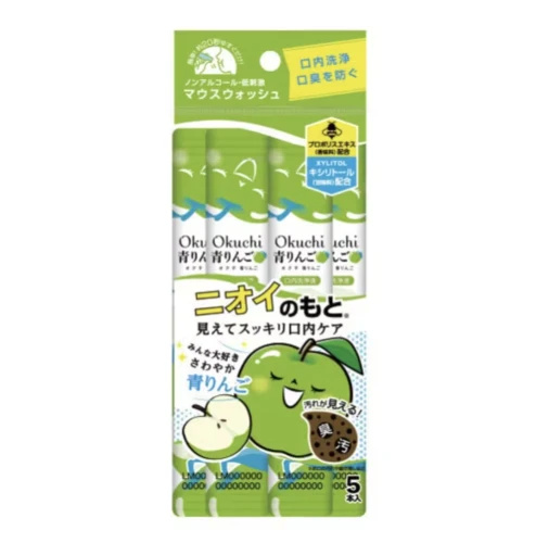 Okuchi Green Apple – płyn do płukania ust Zielone Jabłko 5 × 11 ml